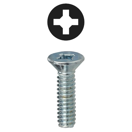 Dottie #6-32 x 2 in Combination Phillips/Square Flat Machine Screw, Zinc Plated Carbon Steel, 100 PK FMDD6322